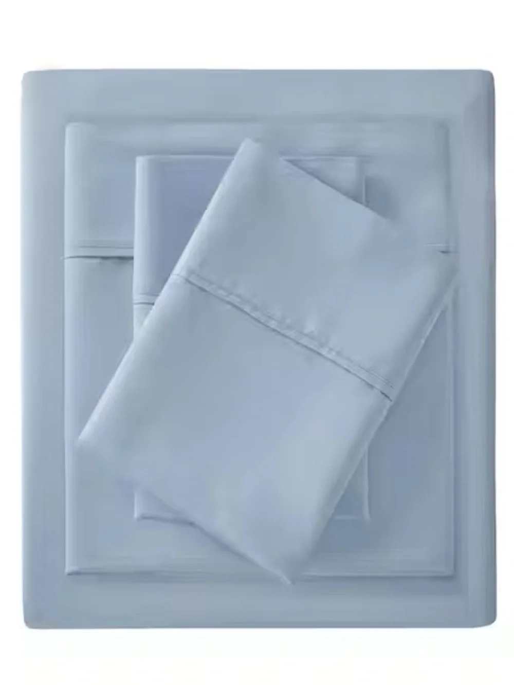 Madison Park Queen Blue 1500 TC Cotton Blend Sheet Set